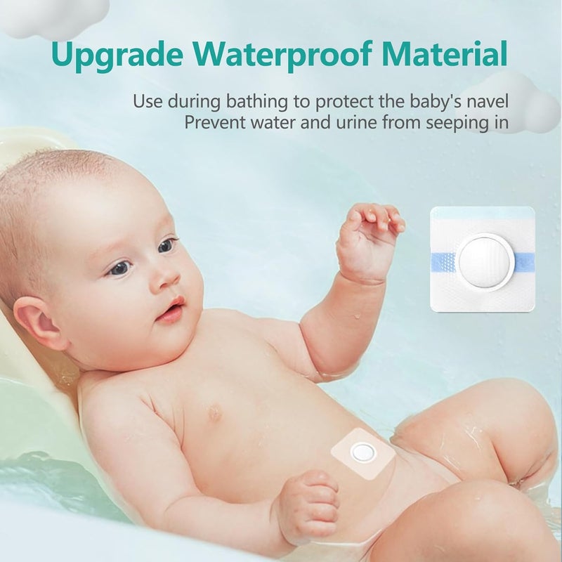 lefeke Baby Belly Navel Patches, Belly Button Shaper with Cotton Pads, Waterproof Umbilical Patch, Infant Essentials Must Haves (14PCS 10 * 10CM) - Image 5